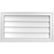 Ekena Millwork Vertical Surface Mount PVC Gable Vnt: Non-Functional, w/2"W x 1-1/2"H, Brickmould Frame, 28"W x 16"H GVPVE28X1602SN - alternate 1